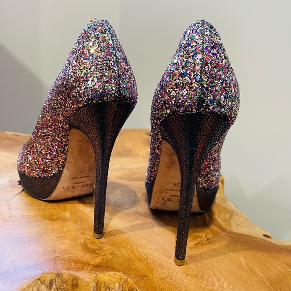Jimmy Choo all glitter size 38 shoe - Picture 5 of 8